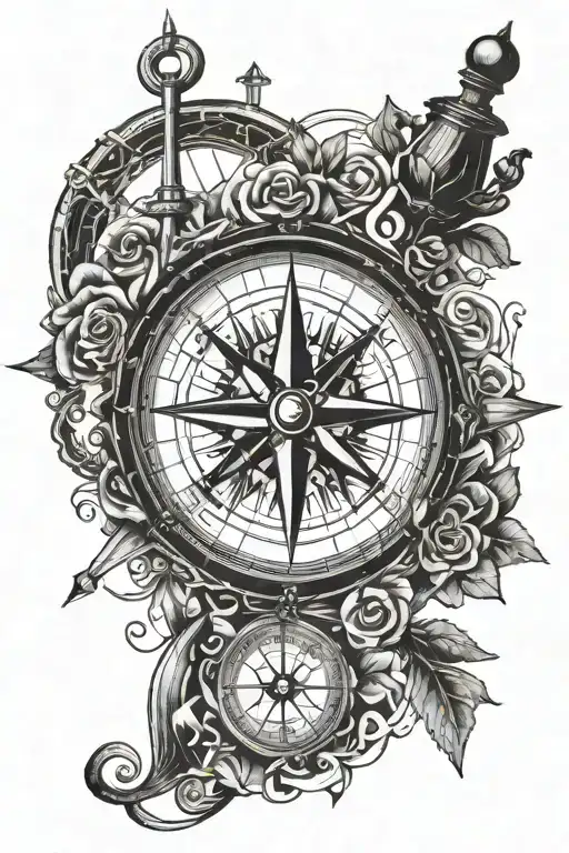 Compass Rosses Music Notes