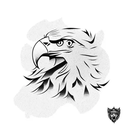 Eagle On Top Of A Lions Head