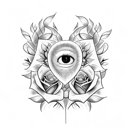 Heart With Angel Eyes Written In The Middle With Roses And Sunflowers Around It