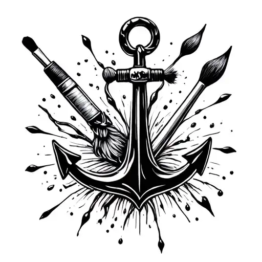 Nail Polish Brush And Anchor