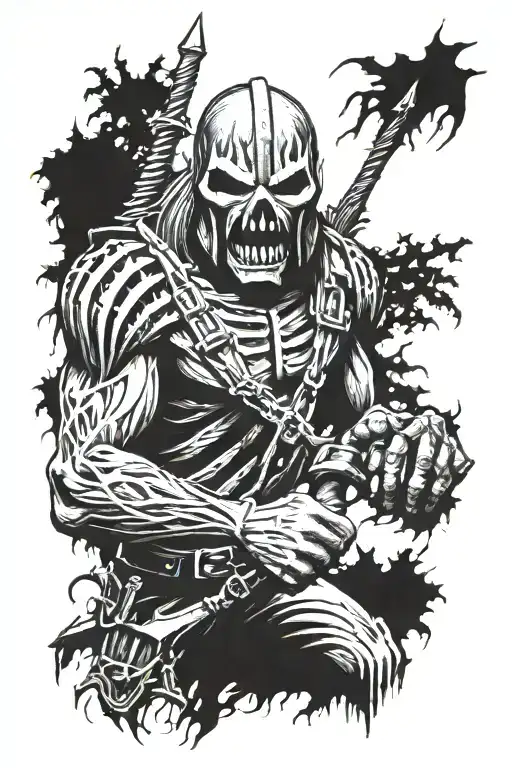 Eddie Iron Maiden With Found Dark Forest