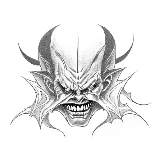 Evil Joker Stepping Out Of Card