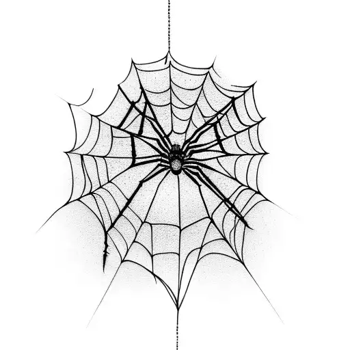 Spider Hanging Web