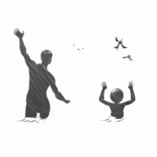 Wave Sea Happy Hour Daughter Dad Ulqin Beach