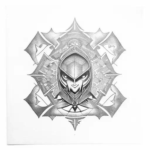 An Assassin's Creed-inspired Chessboard With Game Pieces Depicting Different Characters