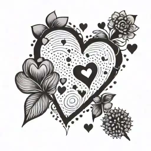 A Vibrant Rainbow Made Of Tiny Hearts