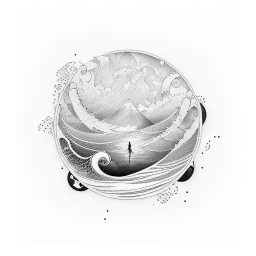 Vertical Tatoo With Open Book And Water Waves In Circle Along With The Quote Consider Me A Dream