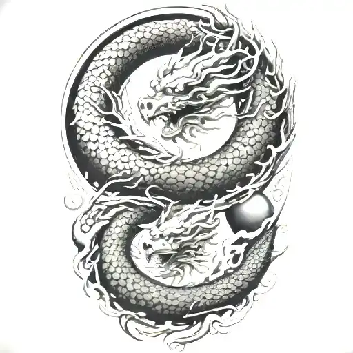 Japan Yin Yang Dragon