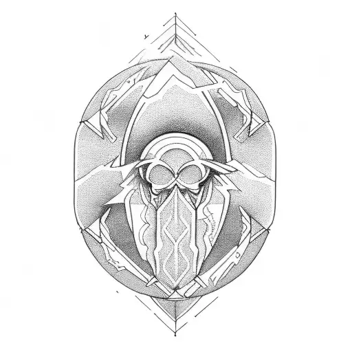 Greek And Space Patchwork Sleeve