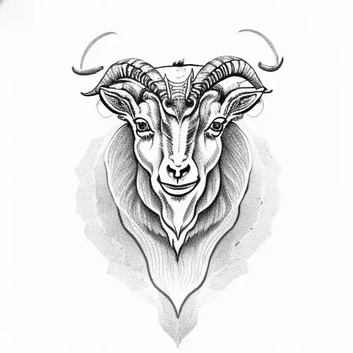 Goat Head Satan Red Black Color