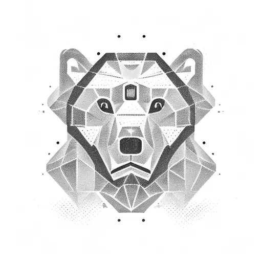 Cryptocurrency Logo Integrated With A Bear