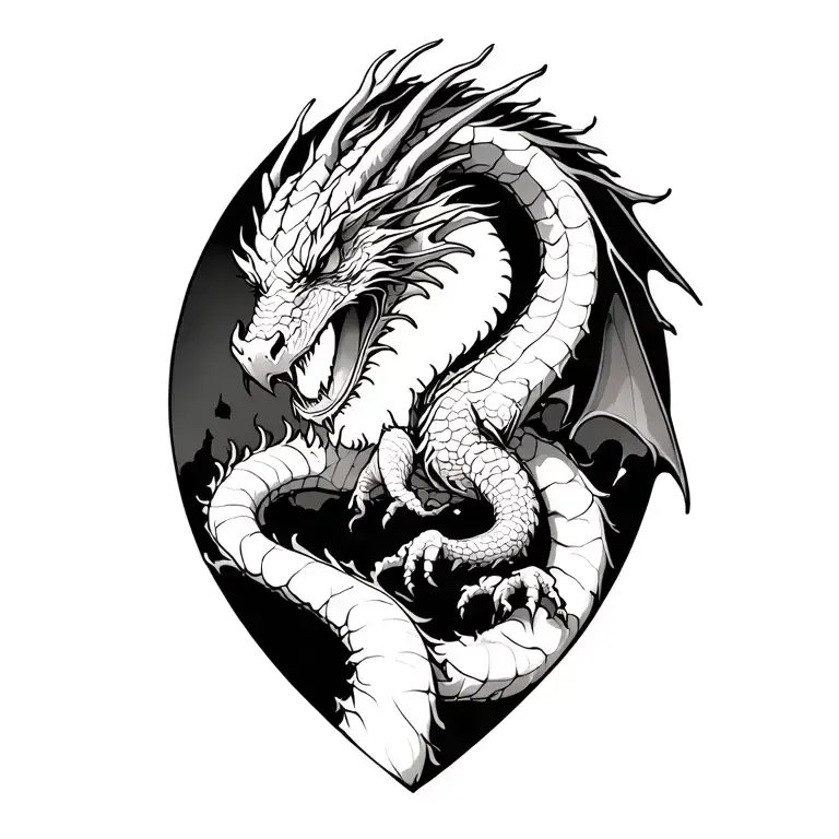 Dragon On Ripped Skin Opening