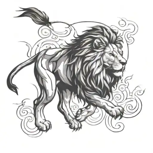 Incorporate A Lion Into A Dance-inspired Tattoo Design
