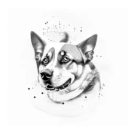 Abstract Painting Of A Dog