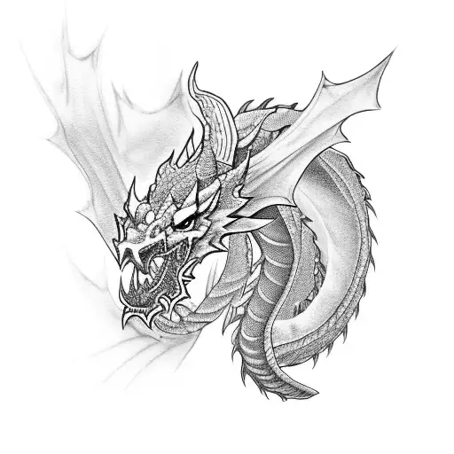 A Black And White Dragon