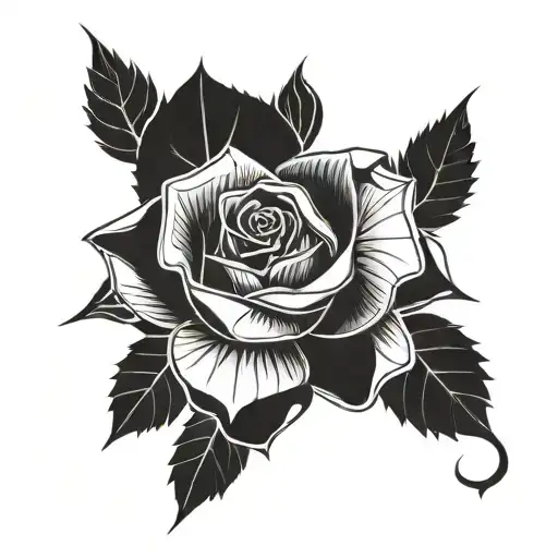 A Geometric Rose Design Incorporating Elements Of Trading Symbols