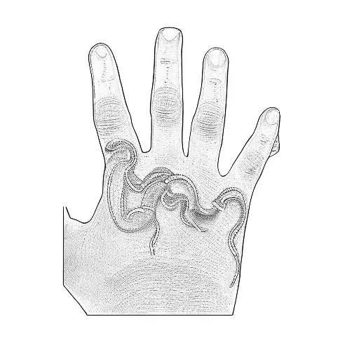 A Snake On A Person's Hand