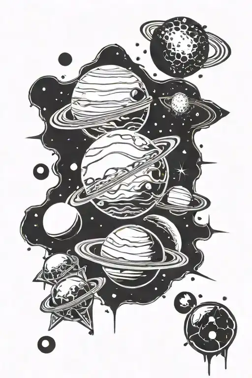 Space Planets Galaxy Filled