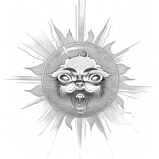 A Shining Sun With An S Intergrated Into The Design