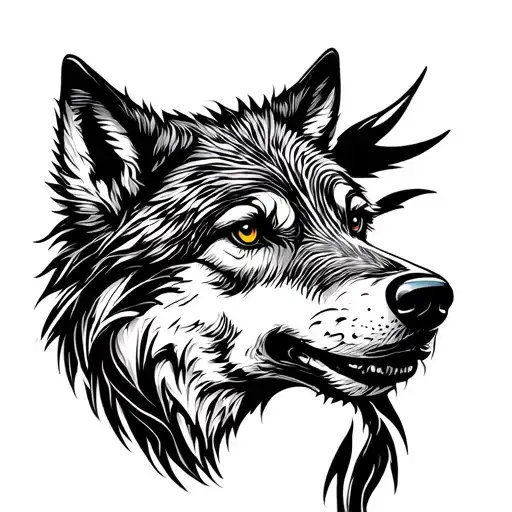 Wolf Side Face