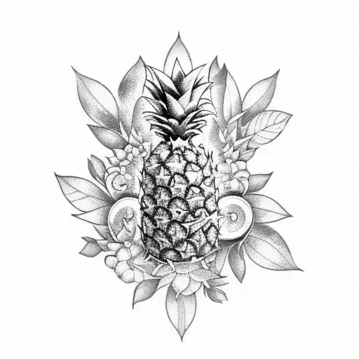 Pineapple And Honey Bee