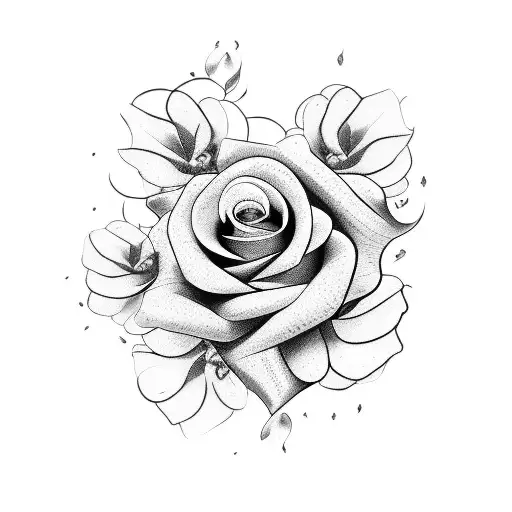 Bunch Of Roses With Black Space In Middle
