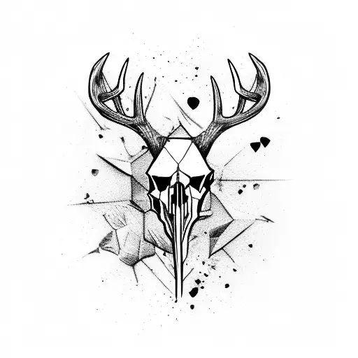 Arrow Deer Skull
