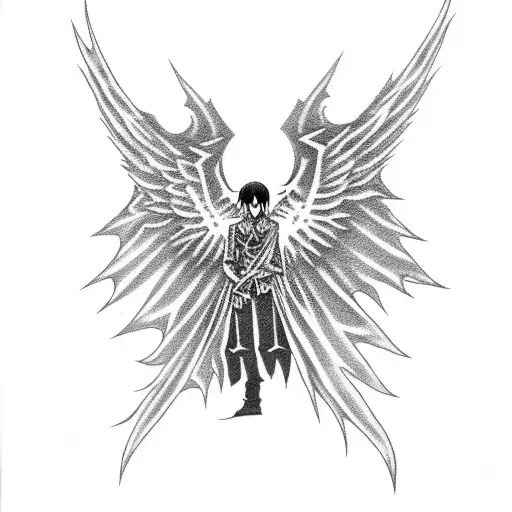 Death Note With Goth Death Angel Wings