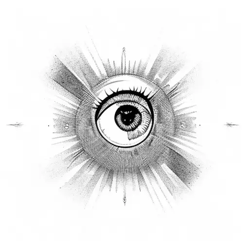 An Eye Surrounded By Soccer Field Lines