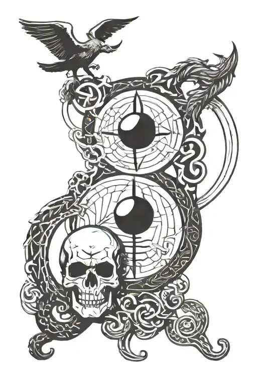 Simplistic Original Symbol Representing Balance Or Good And Evil