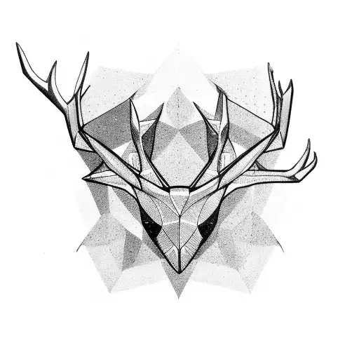 Geometric Stag Eagle And Manta Ray