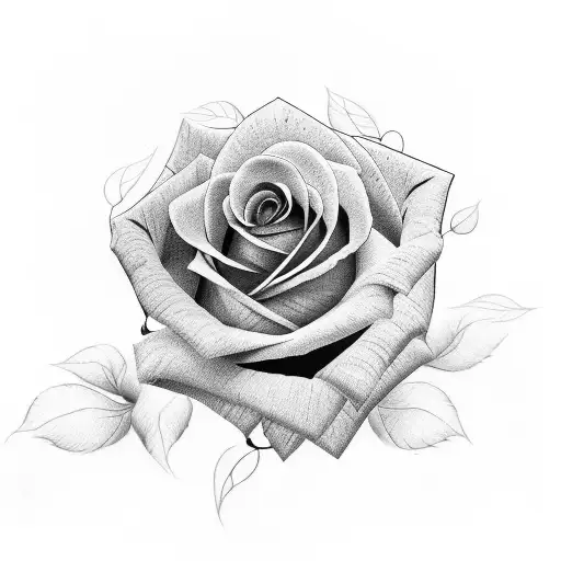 Rose Lines Black And Red