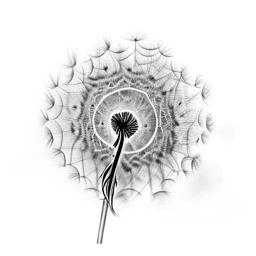 A Music Note Formed By A Dandelion Blowing In The Wind