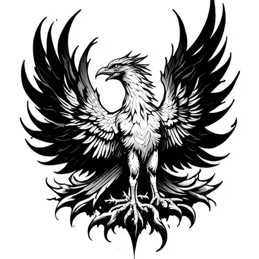 A Phoenix Rising From The Ashes Symbolizing Resilience And Overcoming Struggles With Mental Health