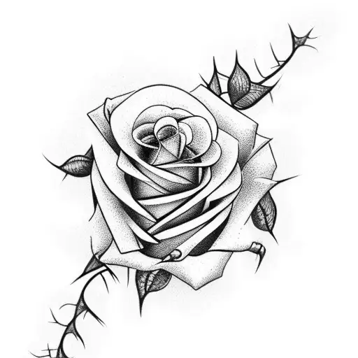 Roses With Thorns Intertwined Forearm From Light To Dark