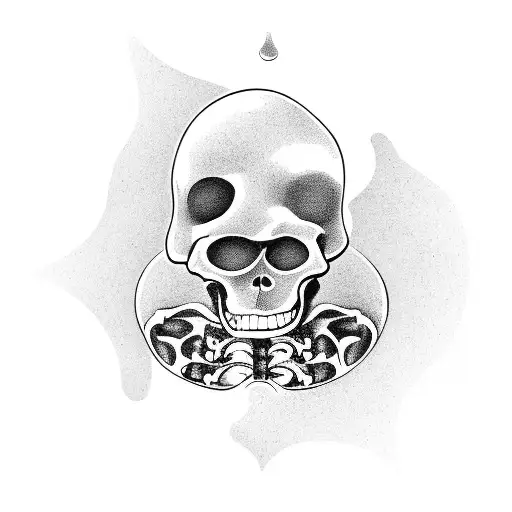 Two Skeletons Floating In Space