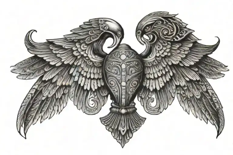 Ancient Egyptian Wings On Back
