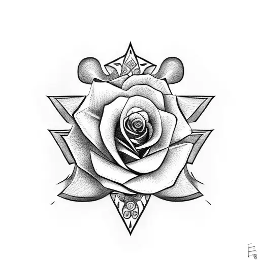 Totenkopf Mit Uhr Und Rose