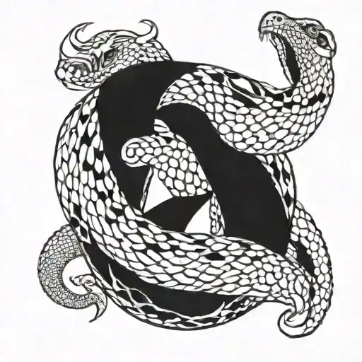 Ouroboros Snake On Chest