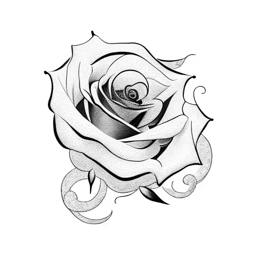 Rose And Lily Simple Black And Red