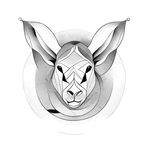 Capra Head In Circle