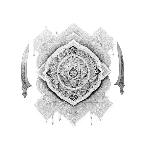 A Unique Custom Design Combining Elements Of Sikh Art And Sword Motifs