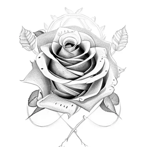 Multiple Roses With Thorns Intertwined Forearm From Light To Dark