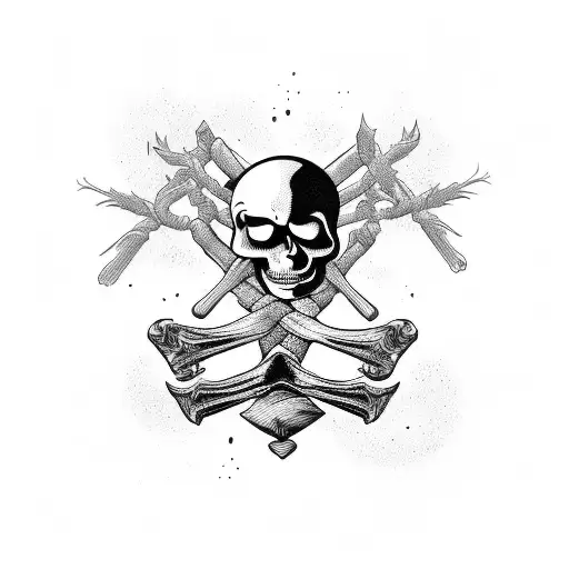 Skeletons Around A Campfire Drinking Beers And Playing Guitar