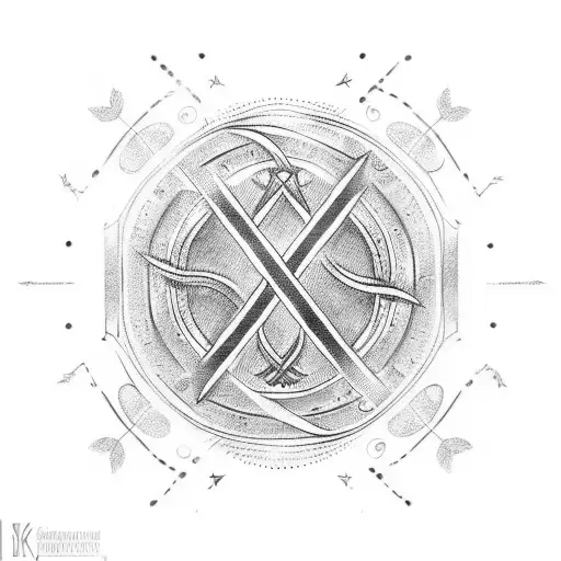 Nordic Runes With A Line Under It