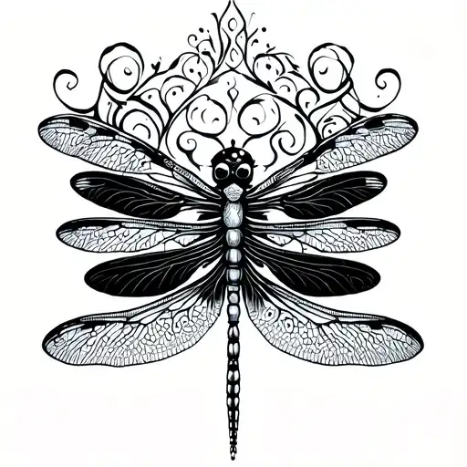 Dragonfly With Arabesque