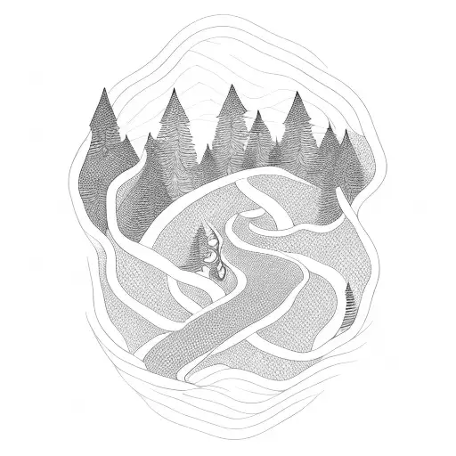 A Winding Path Through A Mystical Forest