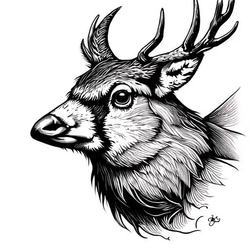 Cardinal & Deer Head