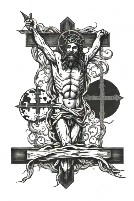 3 Crosses Jesus Crucified