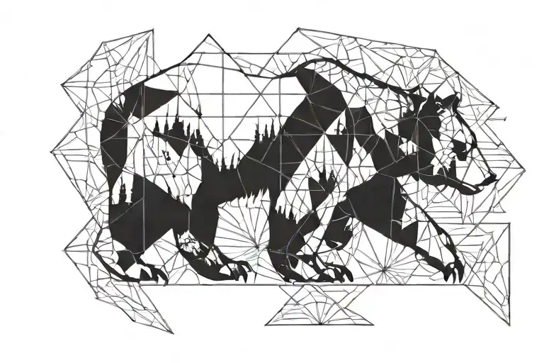 Bear From The California Flag Geometric